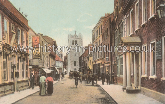 High Bridge Street and Abbey, Waltham Abbey, Essex. c.1909